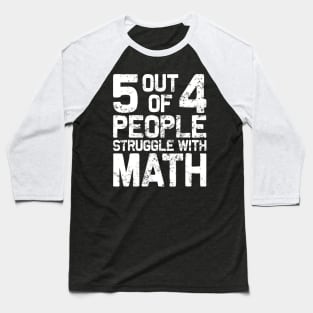 Best Math Teacher Art Men Women Math Joke Calculus Geometry Baseball T-Shirt